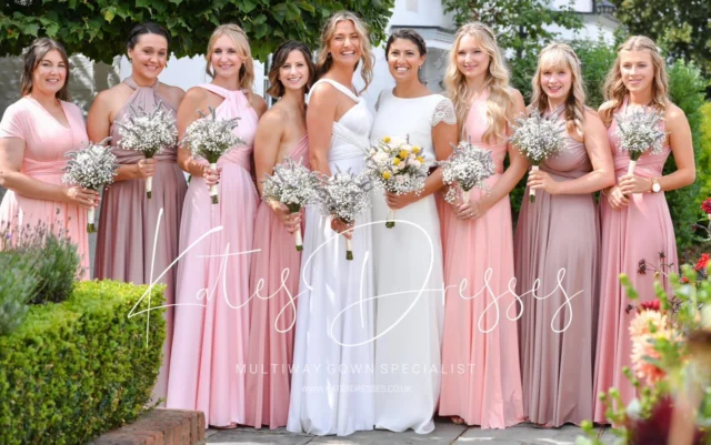 Blushing neutrals for the perfect summer aisle 🌸

A mix of our favourite blush and neutral tones — from copper rose & flamingo to French Rose and Marshmallow — styled in different ways for a relaxed, romantic look.

Perfect for a summer wedding where soft colour meets effortless elegance.

Which shade would your bridesmaids wear?

Shop the full collection at www.katesdresses.co.uk

#BlushBridesmaids #NeutralTones #SummerWeddingStyle #MismatchedBridesmaids #KateBridesmaids #TulleDreams
